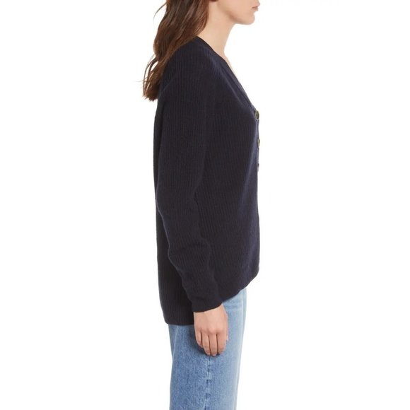 Madewell Lyle Rib Henley Long Sleeve Sweater - Picture 2 of 10
